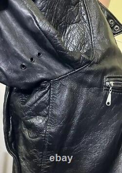 Brooks Sportswear Gold Label Leather Cafe Racer Motorcycle Jacket Sz 40 60s
