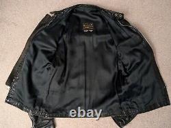 Brooks leather jacket Vintage Black Size 38 Small Medium Motorcycle Cafe Racer