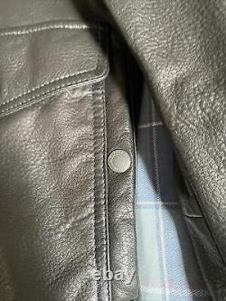 Burberry Brit / Aviator Size M Slimfit Leather Bomber Jacket