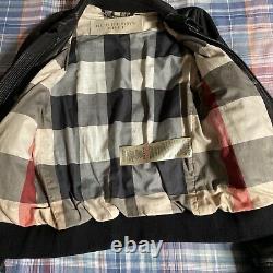 Burberry Brit / Aviator Size M Slimfit Leather Bomber Jacket