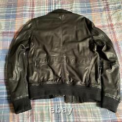 Burberry Brit / Aviator Size M Slimfit Leather Bomber Jacket