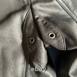 Burberry Brit / Aviator Size M Slimfit Leather Bomber Jacket