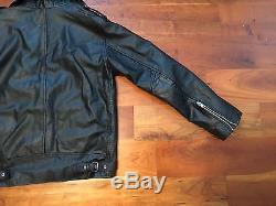 Burberry Brit Black Leather Motorcycle Zipper Jacket Fits Like Mens SMALL Zipper