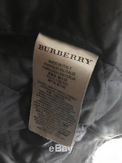 Burberry Brit Washed Leather Biker Moto Jacket size US 4 UK 8