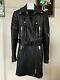 Burberry Prorsum SS11 Leather Biker Jacket Trench Motorcycle Coat IT 40 US 6