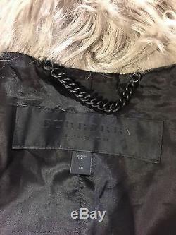 Burberry prorsum gray shearling cropped biker jacket IT40(M)