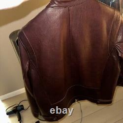 Burgundy Wilson's Leather Motorcycle Jacket