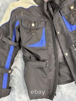 Büse Touring Motorcycle Jacket Black Blue Gray CE Armor M