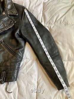 CAL LEATHER 1960s LAPD VINTAGE LEATHER MOTORCYCLE JACKET