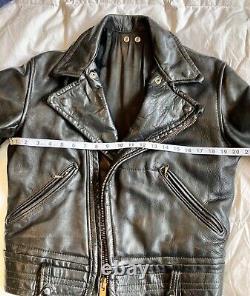 CAL LEATHER 1960s LAPD VINTAGE LEATHER MOTORCYCLE JACKET