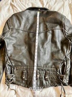 CAL LEATHER 1960s LAPD VINTAGE LEATHER MOTORCYCLE JACKET