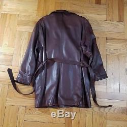 COACH Mens Brown Leather Jacket Size M Vintage Motorcycle Jacket Car Coat