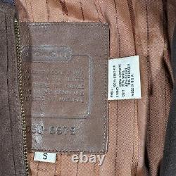 COACH S/M Luxury Brown Suede/Leather Bomber Jacket