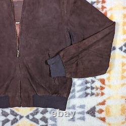 COACH S/M Luxury Brown Suede/Leather Bomber Jacket