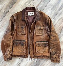COOL VINTAGE LEATHER MOTORCYCLE BIKER 60's JACKET COAT AWESOME PATINA