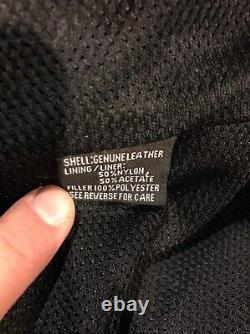 Cafe Racer Motorcycle Leather Jacket Xelement Vents Biker Size M Armor