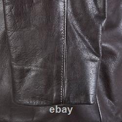 Champlain Leather Jacket Mens Small Handmade Brown Cafe Racer Motorcycle USA