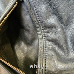 Champlain Leather Racer Motorcycle Jacket Black Size 48 Made In USA $625