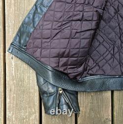 Champlain Leather Racer Motorcycle Jacket Black Size 48 Made In USA $625