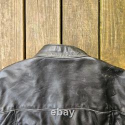 Champlain Leather Racer Motorcycle Jacket Black Size 48 Made In USA $625