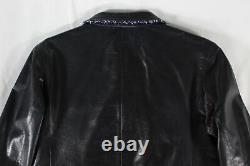 Chanel $12k Black Lambskin Braided-trim Cropped Moto Jacket (i'm Dead!) Fr36