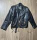 Chrome Gear Vintage Men's Leather Motorcycle Jacket Size 42 Belted Side Lace