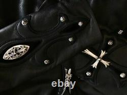 Chrome Hearts Special Edition HEAVY SILVER 1 of 1 JJ Dean Leather Biker Jacket