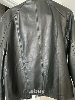Cole Haan Mens Black leather Jacket Size Small
