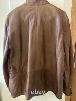 Cole Haan tan leather jacket size XL