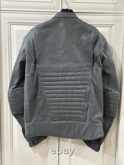 Cool Tech Summer Leather Motorcycle Jacket Gary Size 42 Ventilated Elbow Pads