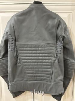 Cool Tech Summer Leather Motorcycle Jacket Gary Size 42 Ventilated Elbow Pads