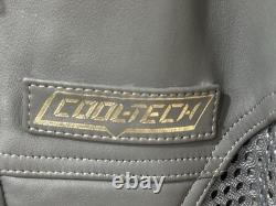 Cool Tech Summer Leather Motorcycle Jacket Gary Size 42 Ventilated Elbow Pads