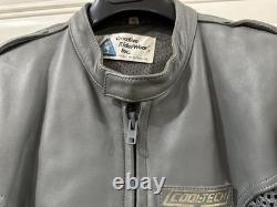 Cool Tech Summer Leather Motorcycle Jacket Gary Size 42 Ventilated Elbow Pads