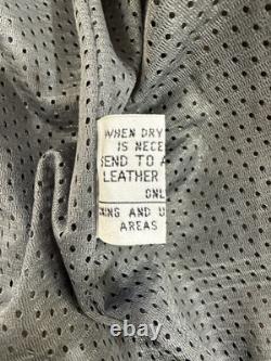 Cool Tech Summer Leather Motorcycle Jacket Gary Size 42 Ventilated Elbow Pads