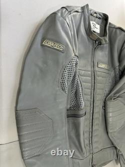 Cool Tech Summer Leather Motorcycle Jacket Gary Size 42 Ventilated Elbow Pads