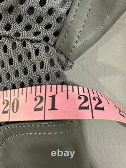 Cool Tech Summer Leather Motorcycle Jacket Gary Size 42 Ventilated Elbow Pads