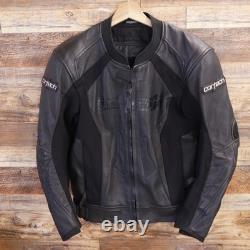 Cortech Latigo 2 Vented Padded Leather Motorcycle Jacket Mens S black Full Zip