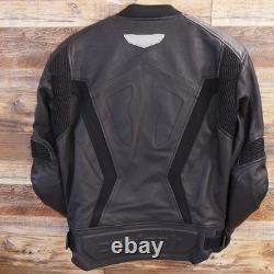 Cortech Latigo 2 Vented Padded Leather Motorcycle Jacket Mens S black Full Zip