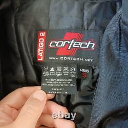 Cortech Latigo 2 Vented Padded Leather Motorcycle Jacket Mens S black Full Zip