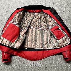 Cortech Motorcycle Jacket Women Medium Red Riding Padded Pockets Heavy Dragon