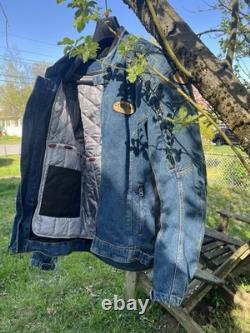 Cortech Rider Blues DSX Armored + Liner Motorcycle Jacket Denim, XLT