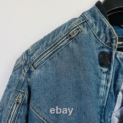 Cortech Rider Blues DSX Motorcycle Armored Jean Denim Jacket Mens Size Small 40