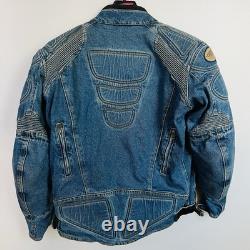 Cortech Rider Blues DSX Motorcycle Armored Jean Denim Jacket Mens Size Small 40