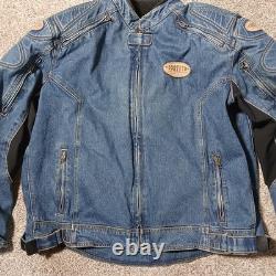 Cortech Rider Blues DSX Motorcycle Armored Jean Denim Jacket Mens Size XXL 48