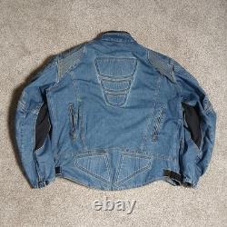 Cortech Rider Blues DSX Motorcycle Armored Jean Denim Jacket Mens Size XXL 48
