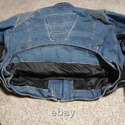 Cortech Rider Blues DSX Motorcycle Armored Jean Denim Jacket Mens Size XXL 48