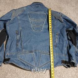 Cortech Rider Blues DSX Motorcycle Armored Jean Denim Jacket Mens Size XXL 48