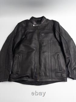 Cortech The Relic Leather Motorcycle Jacket Mens Medium Black Lined Full Zip