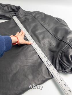 Cortech The Relic Leather Motorcycle Jacket Mens Medium Black Lined Full Zip
