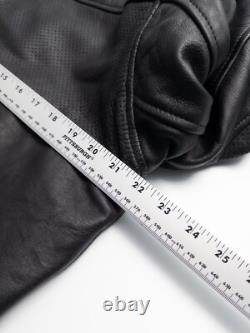 Cortech The Relic Leather Motorcycle Jacket Mens Medium Black Lined Full Zip